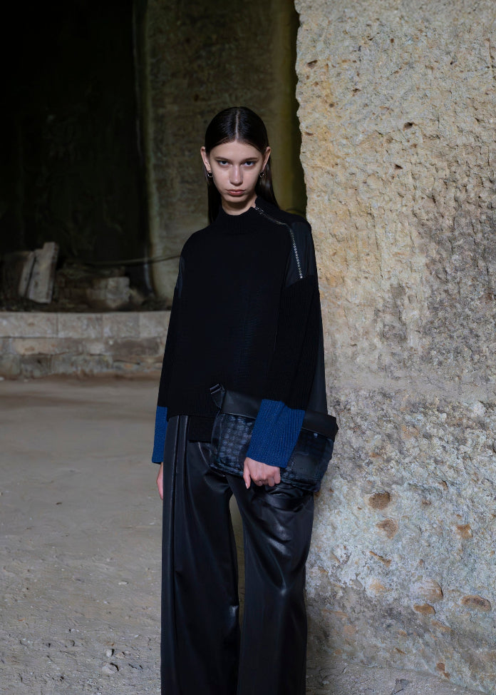 ESTINE レザー編みハンドバッグタッセル付き　ブロンズシルバー　お着物にも ESTINE（エスティーヌ）BAG