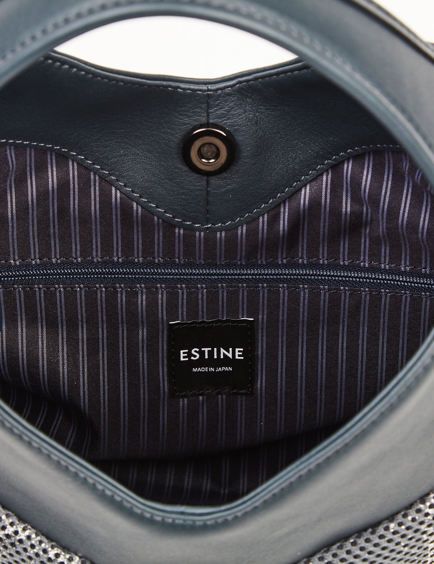 ESTINE レザー編みハンドバッグタッセル付き　ブロンズシルバー　お着物にも ESTINE（エスティーヌ）公式オンラインショップ