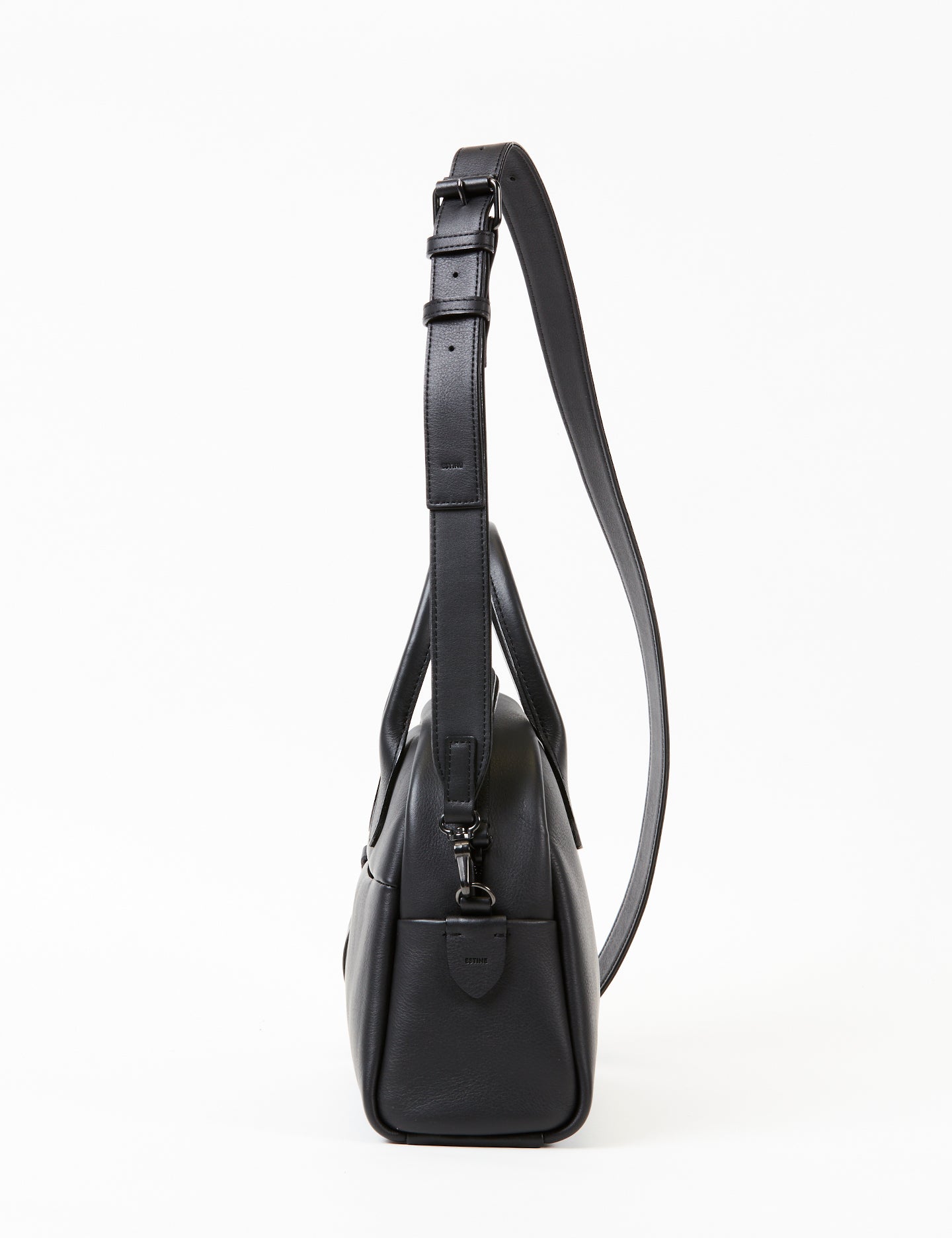 ESTINE レザー編みハンドバッグタッセル付き　ブロンズシルバー　お着物にも EX】Vegan Leather Shoulder Drawstring Bag